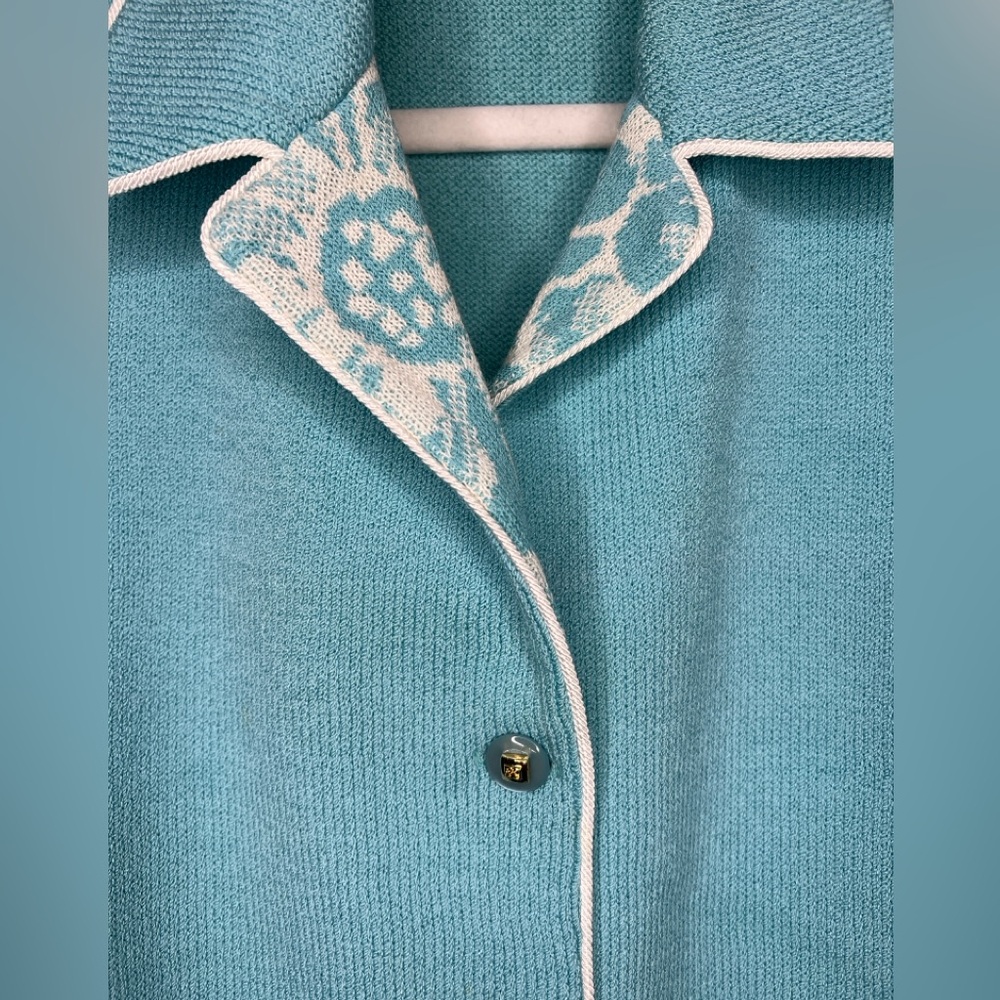 St. John Collection Floral Knit Jacket – Size 14 - Picture 4 of 9
